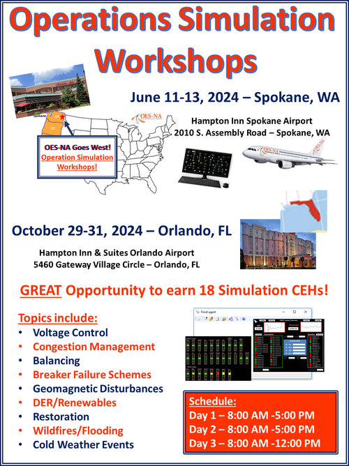 Operations Simulation Workshop - June 11-13, 2024, Spokane, WA and October 29-31, Orlando FL