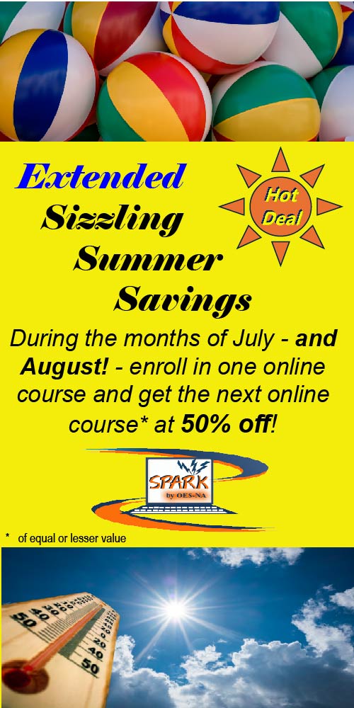 Sizzling Summer Savings on online training! EXTENDED through AUGUST  2025 BOGO50
